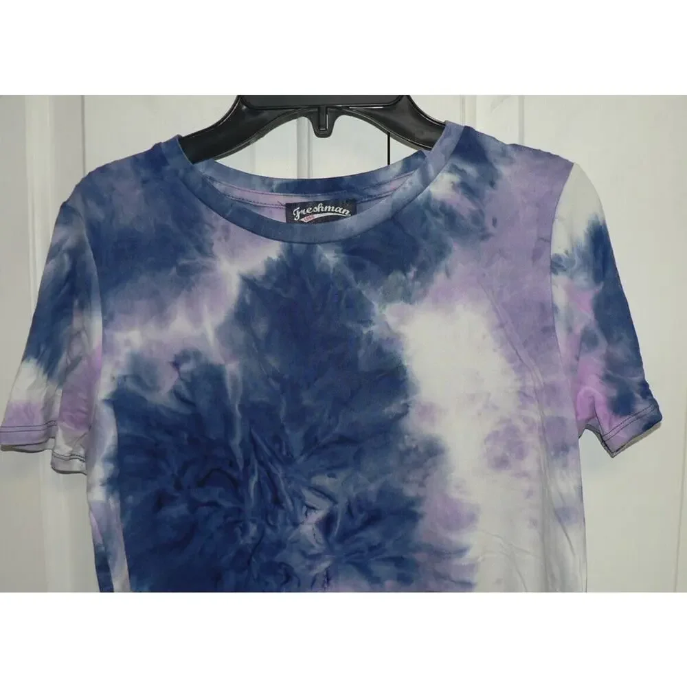Freshman 1996 Boys Tie Dye Crew Neck‎ Short Sleeve T-Shirt in BLDE/SHLI L(12/14)